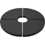 HIXA Parasoltegels - Beton Gevuld - Parasolvoet - Rond - Zwart - 4 Stu...