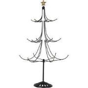 Clayre & Eef Kerstdecoratie Beeld Kerstboom Ø 41x71 cm Zwart Metaal