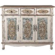 Clayre & Eef Dressoir 126x40x112 cm Wit Bruin Hout