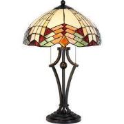 Lumilamp Tiffany Tafellamp Ø 40x60 cm Beige Rood Glas