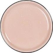 Clayre & Eef Ontbijtbord  Ø 22 cm Roze Keramiek Rond Bord