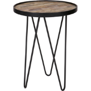 WOOOD Lev Bijzettafel - Hout/Metaal - Zwart - 52x39x39