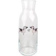Clayre & Eef Karaf  1000 ml Transparant Glas Teckel Waterkan