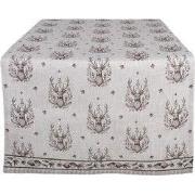 Clayre & Eef Tafelloper 50x140 cm Beige Katoen Hert Tafelkleed