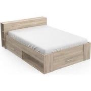 Bed met 2 plaatsen, 3 laden en vakken - 140 x 190 cm - Pocket