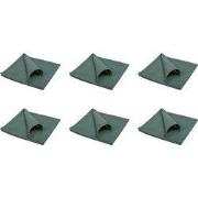 QUVIO Servet – Katoen – 40x40cm – Donkergroen – Set van 6