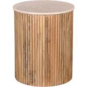 Bijzettafel Marmer Naturel Mangohout - 45x45x55cm - Davi