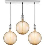 Home sweet home hanglamp Vintage 3L Beam Spiral g260 - amber