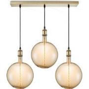 Home sweet home hanglamp Vintage brons 3L Beam Spiral g260 - amber