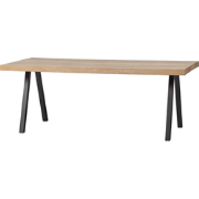 WOOOD Tablo Tafel met 2-Standen Poot - Mango/Metaal - 75x180x90