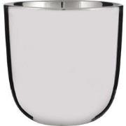 Mica Decorations Chaz Bloempot - 15x15x15 cm - Keramiek - Zilver