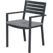 Oklahoma dining fauteuil - carbon black - mid grey