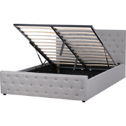Beliani AMIENS - Tweepersoonsbed-Grijs-Polyester