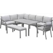 Garden Impressions Tarera lounge dining set 7-delig R - taupe