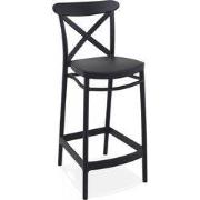 BERLIOZ halfhoge snackkruk 50x45x96 cm Zwart