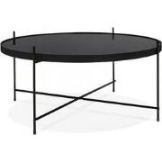 KOLOS salontafel woonkamer 83x83x35 cm Zwart