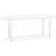 CHAMONIX eettafel 120-220x120x73 cm Wit