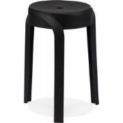 POMPA lage kruk 35x355x45 cm Zwart