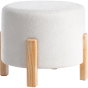 Beliani TERRY - Poef-Wit-Chenille