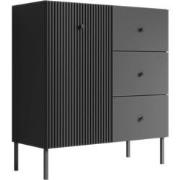 Meubella - Dressoir Vermont - Antraciet - 90 cm