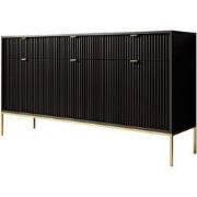 Meubella - Dressoir Navil 2 - Zwart - 154 cm