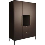 Meubella - Kledingkast Lagos - Zwart - 135 cm