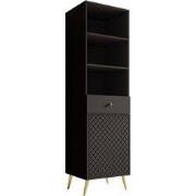 Meubella - Boekenkast Tadeo - Zwart - 50 cm