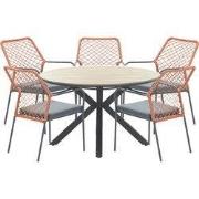 Garden Impressions Ross tuinset 6-delig koper - Tulli tuintafel Ø148x7...
