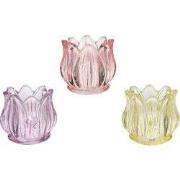 Theelichthouder glas d7h7,3 cm a3