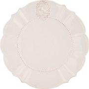 Clayre & Eef Dinerbord  Ø 27 cm Wit Keramiek Rond Eetbord