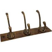 Wandkapstok Mallorca - 3 Haaks - Antiek Goud