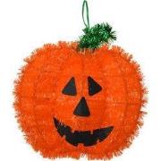 Clayre & Eef Halloween decoratie Pompoen 27 cm Oranje Kunststof Rond W...