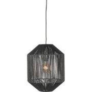 LABEL51 Hanglamp Ibiza - Zwart - Jute - 1-Lichts Cilinder