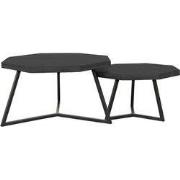 LABEL51 Salontafel Figure - Zwart - Mangohout - 70 cm