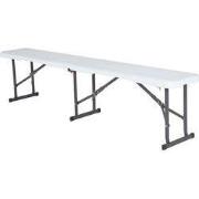 Lifetime® Kunststof bank opbouwbaar - Wit - 29x183x42cm