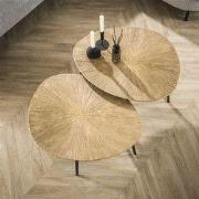 Hoyz Collection - Salontafel Set-2 Organisch Ray - Brons/Goud Metaal