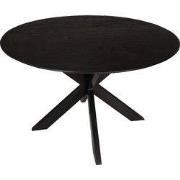 Eettafel Rond 120cm - Zwart Mangohout - Tafel Romeo