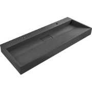 Beliani QUENKO - Wastafel-Zwart-Mineraalgietwerk