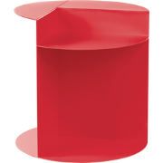 Beliani TAGGART - Bijzettafel-Rood-IJzer