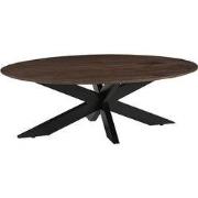 LABEL51 Salontafel James - Espresso - Mangohout - 130 cm - Rond