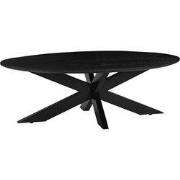 LABEL51 Salontafel James - Zwart - Mangohout - 130 cm - Rond
