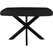 LABEL51 Eetkamertafel Blake - Zwart - Mangohout - 140x140 cm