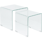 Beliani KENDALL - Salontafel-Transparant-Veiligheidsglas