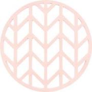 Krumble Siliconen pannenonderzetter rond met pijlen patroon - Roze