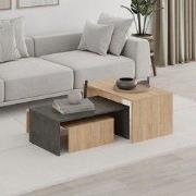 Set van 3 salontafels Trio - L80 cm