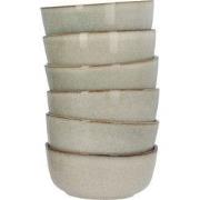 Kommetjes Keramiek Terre set van 6 stuks 15 cm - Grijs