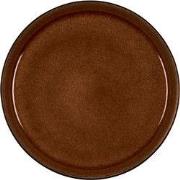 Bitz® Gastro - 6 stuks Aardewerk Ontbijtborden 21 cm Amber/Zwart 82140...