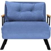 Slaapfauteuil in stof met metalen poten L67 cm  SANDO