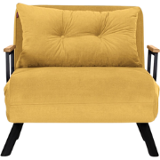 Slaapfauteuil in stof met metalen poten L67 cm  SANDO