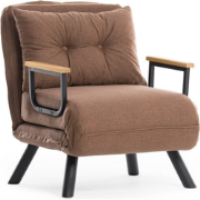 Slaapfauteuil in stof met metalen poten L67 cm  SANDO